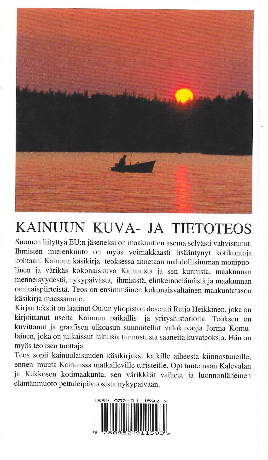Kainuu - elämyksiä, historiaa, nykyisyyttä 1999 takakansi