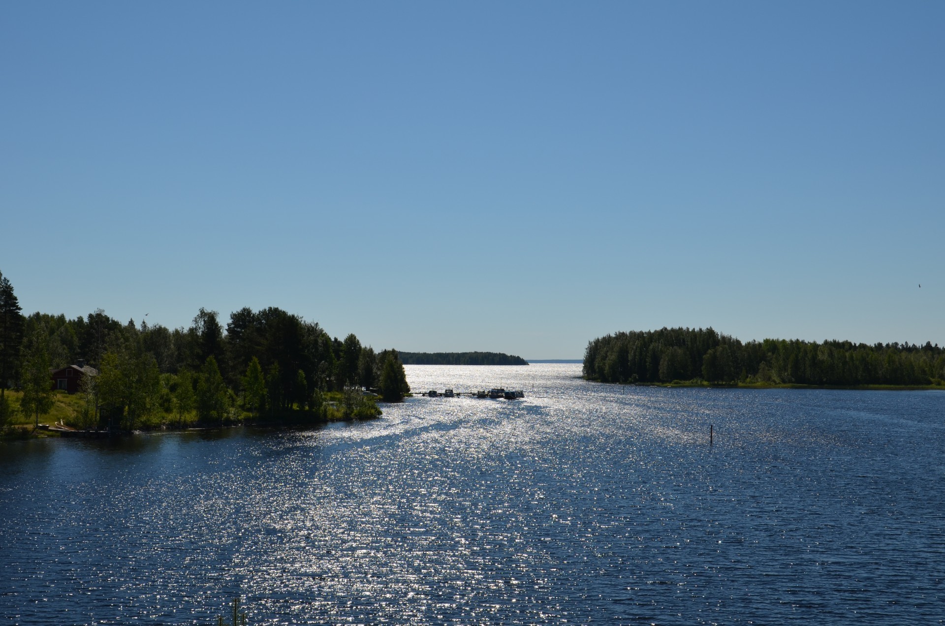 Näkymä Kaivannon sillalta Ärjänselälle päin